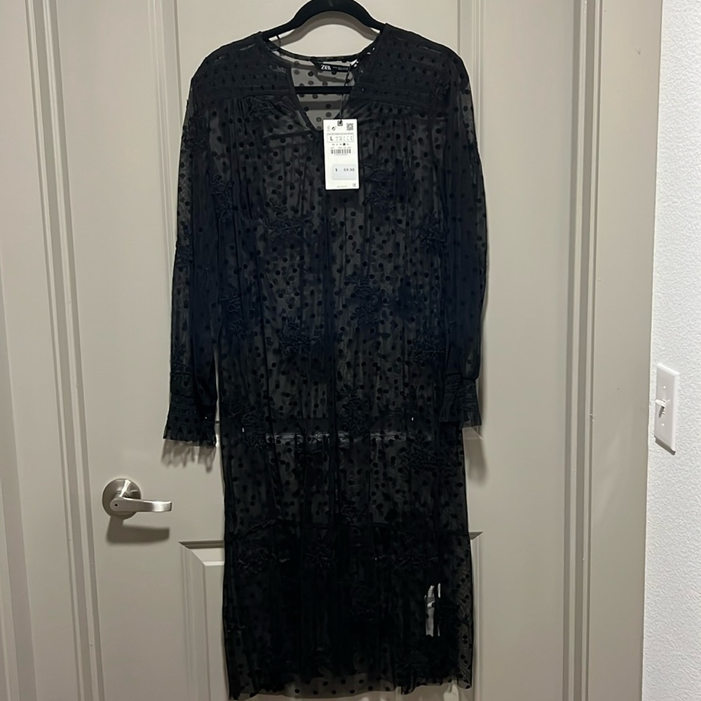 Zara Large lace midi dress